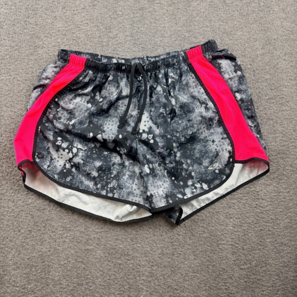 C9 Champion Women's M Medium Running Shorts Gray Digital Camo‎ Pink Accents